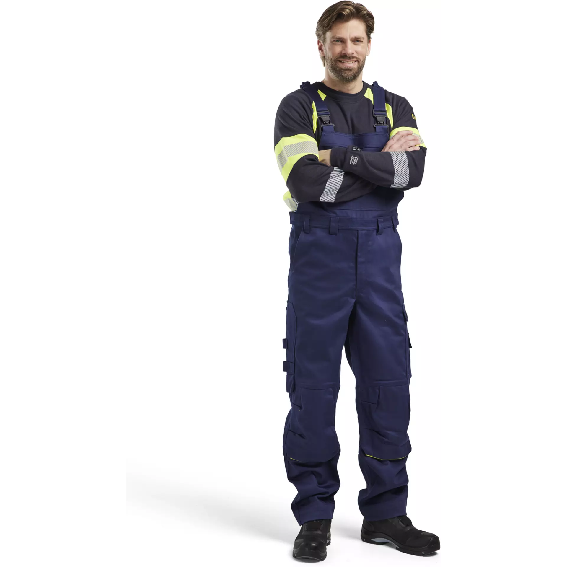 Blaklader 260115018933, Welding Bib and Brace, Navy/ Yellow, image 5