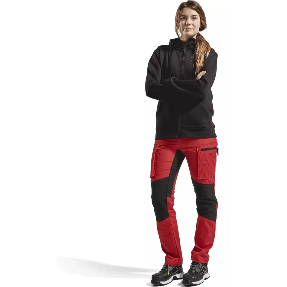 Blåkläder 339510489900, Women's Hooded Jacket with Zipper, Black, image 3, gallery thumbnail