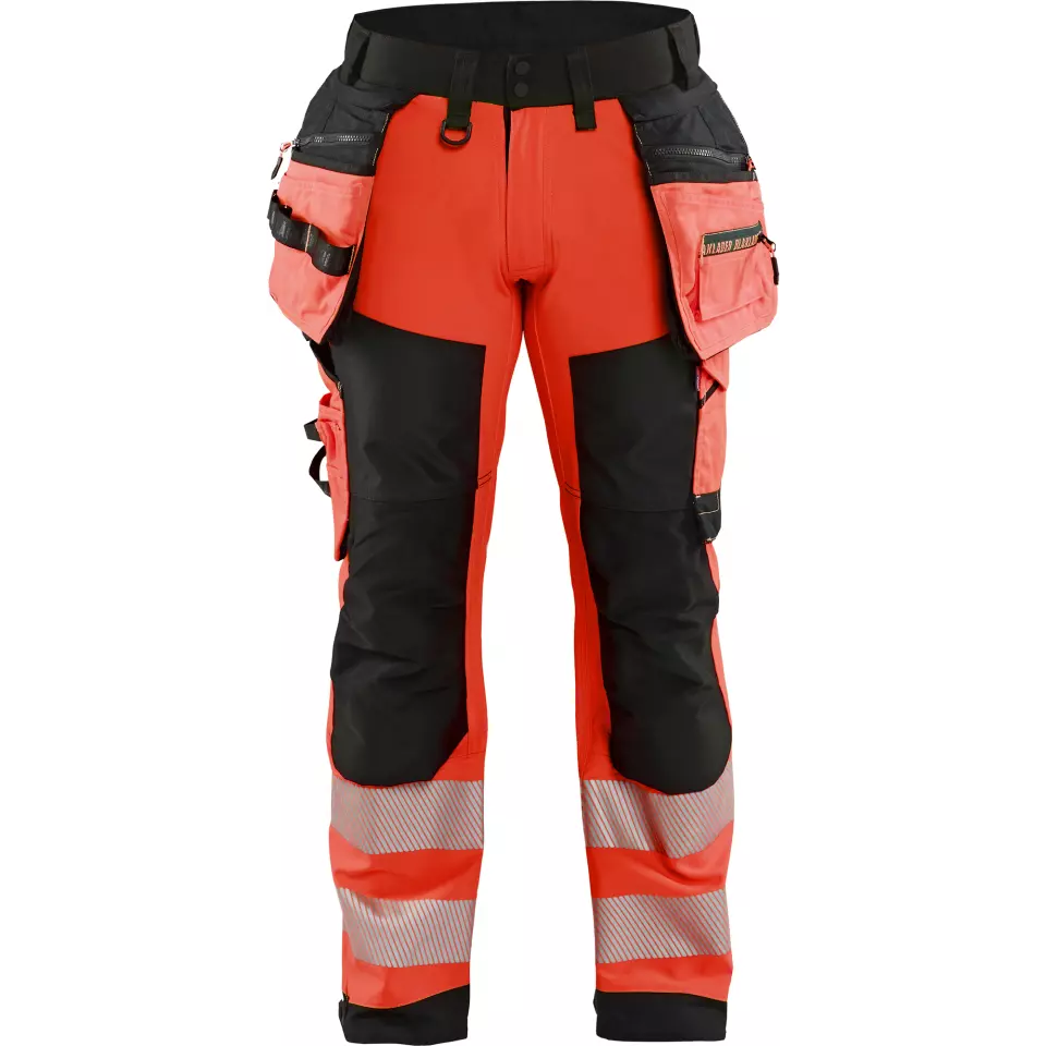Blåkläder 182025135599, High Vis Softshell Work Trousers, Red/Black, image 1, gallery thumbnail