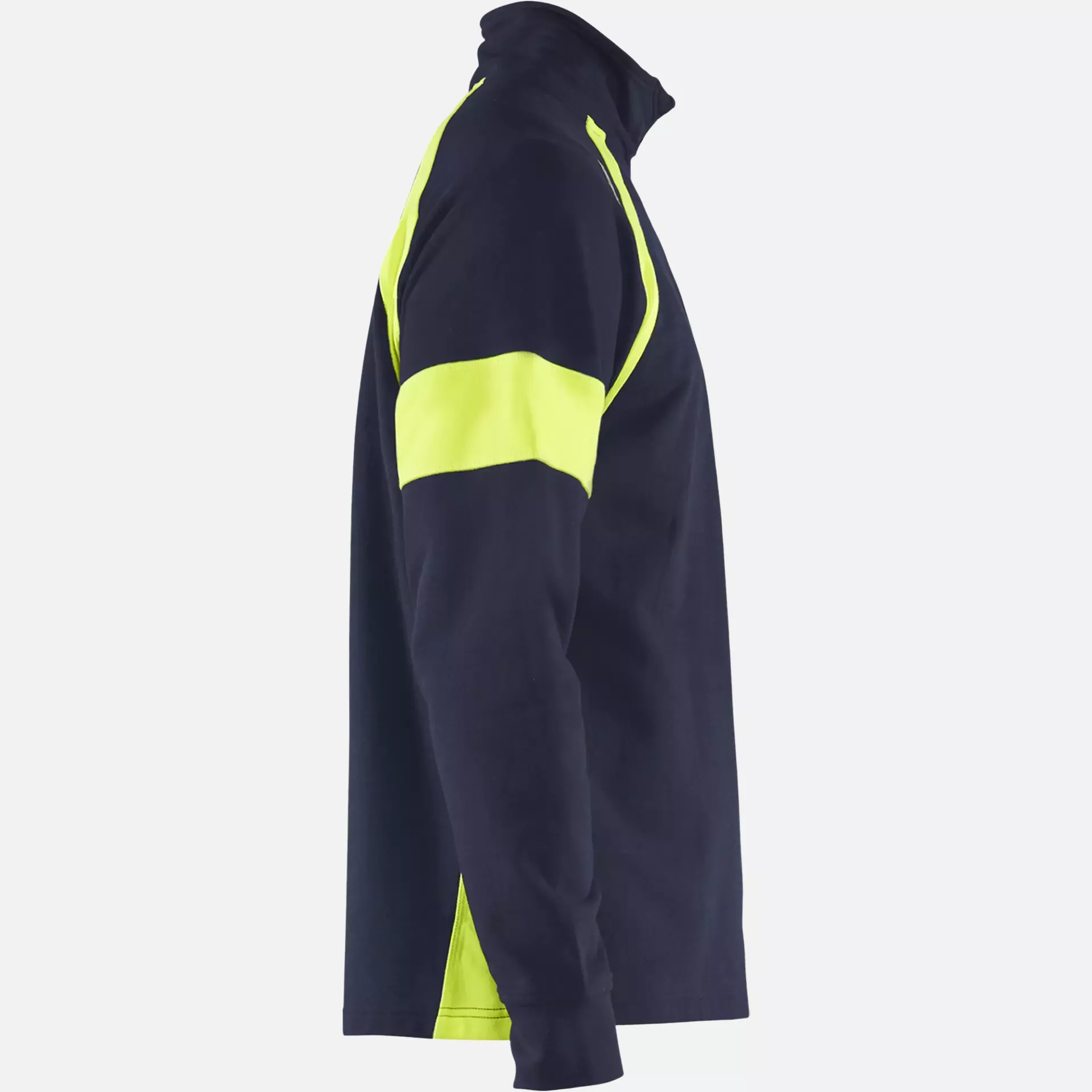 Blaklader 355011588933, Sweatshirt with High Vis Inserts, Navy/ Yellow, image 2