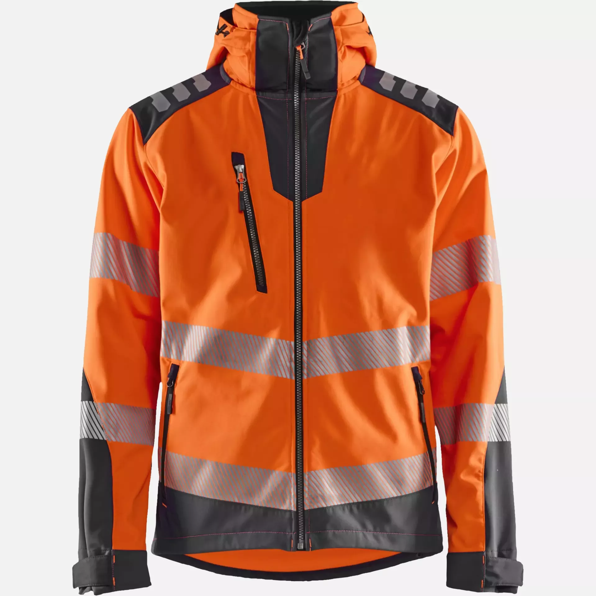 Blaklader 449125135396, High Vis Softshell Jacket, Orange/Medium Grey, image 1
