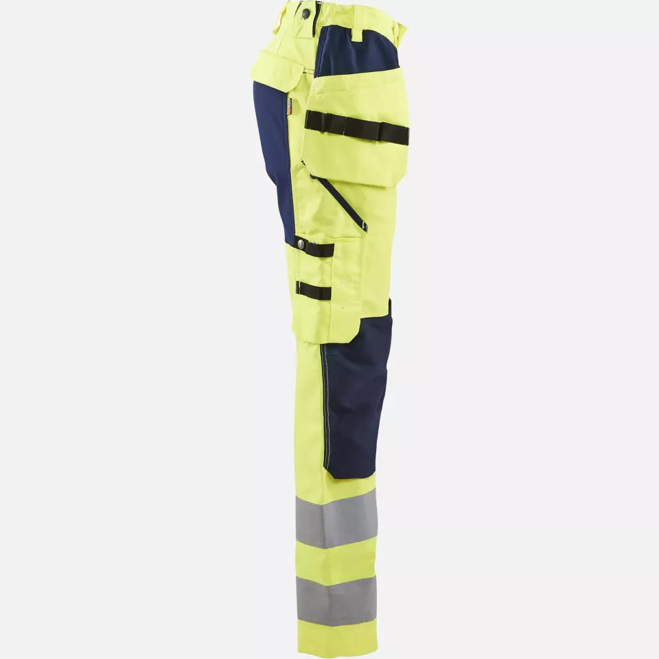 Blaklader 716318113389, High Vis Damen Stretch Arbeitshose, Gelb/Marineblau, image 2, gallery thumbnail