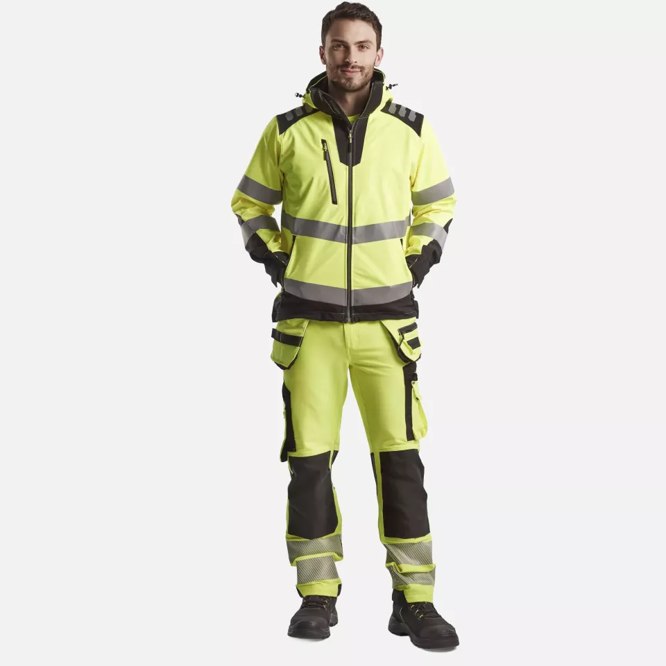 Blaklader 449125133399, High Vis Softshell Jacket, Yellow/Black, image 5, gallery thumbnail
