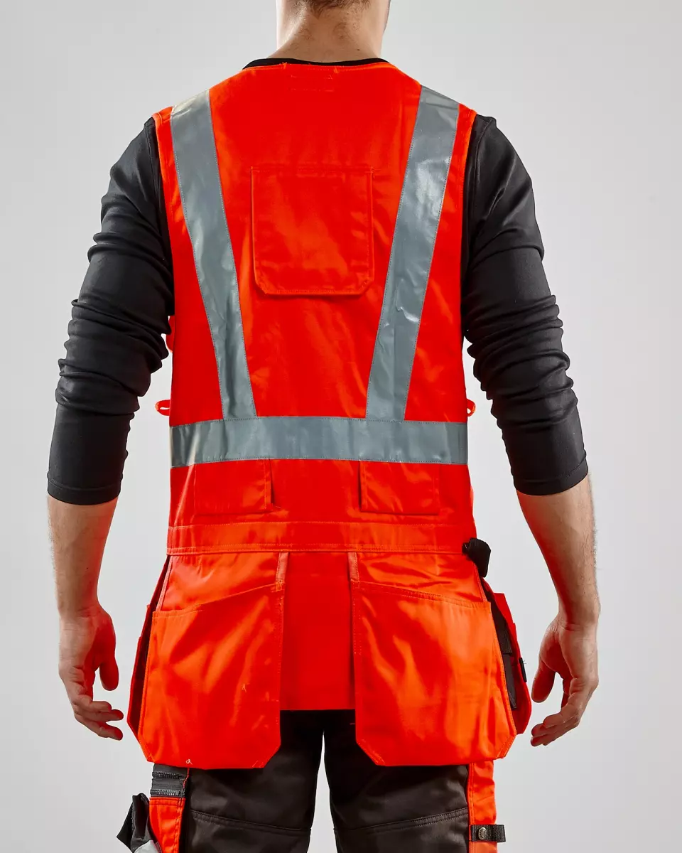 Blåkläder 302718045500, High Vis Vest, Red, image 5, gallery thumbnail