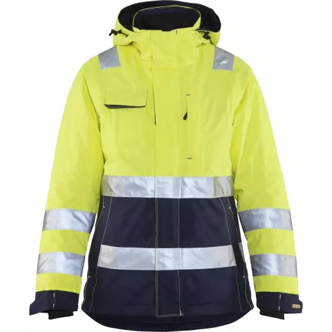 Blaklader High Vis Women's Winter Jacket, Yellow/Navy Blue