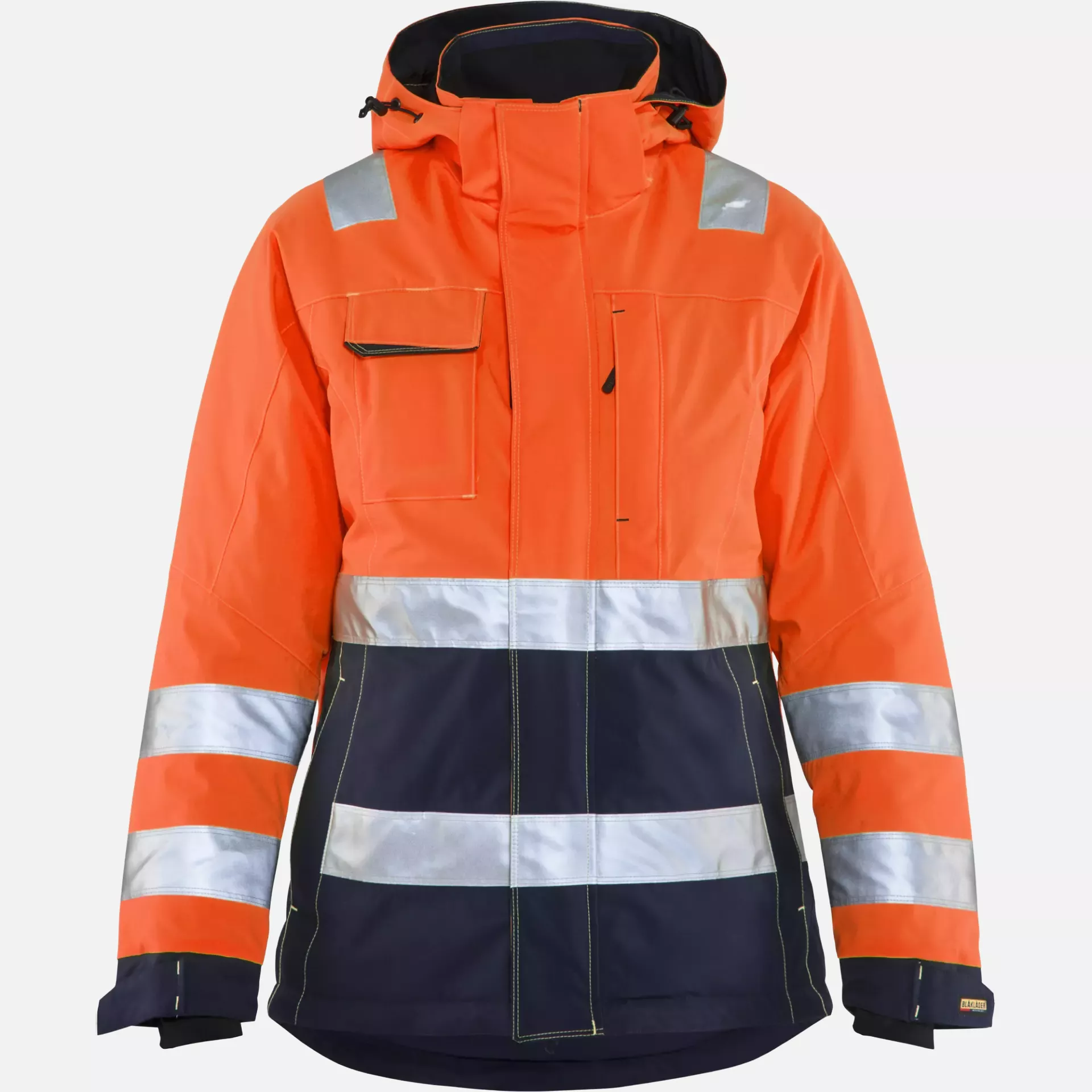 Blaklader 487219875389, High Vis Ladies Winter Jacket, Orange/Navy Blue, image 1