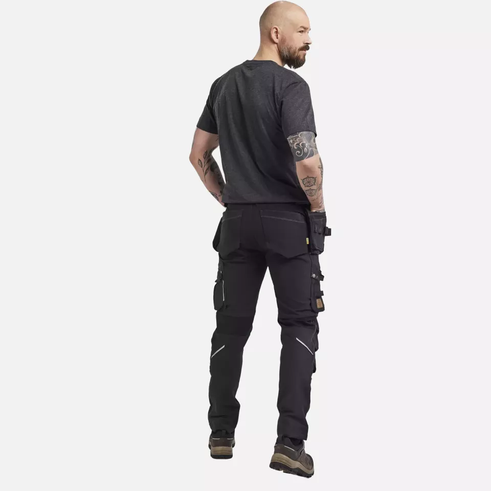 Blaklader 199816449900, X1900 4-Way Stretch Craftsman Work Trousers, Black, image 5, gallery thumbnail
