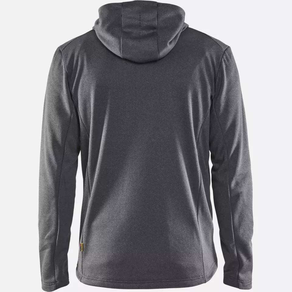 Blaklader 354025339991, Hooded Sweatshirt with Zip, Black Melange, image 4, gallery thumbnail