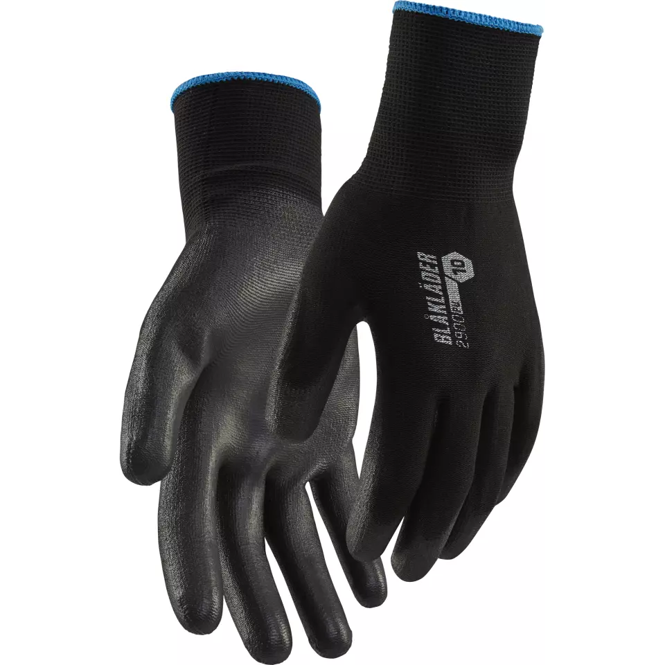 Blaklader 290014539900, PU Dipped Work Glove, Black