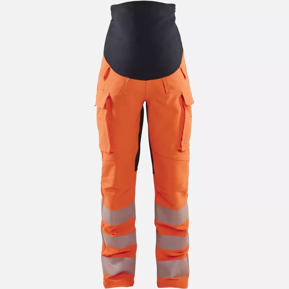Blaklader 710016425399, High Vis 4-Way Stretch Maternity Trousers, Orange/Black, image 1, gallery thumbnail