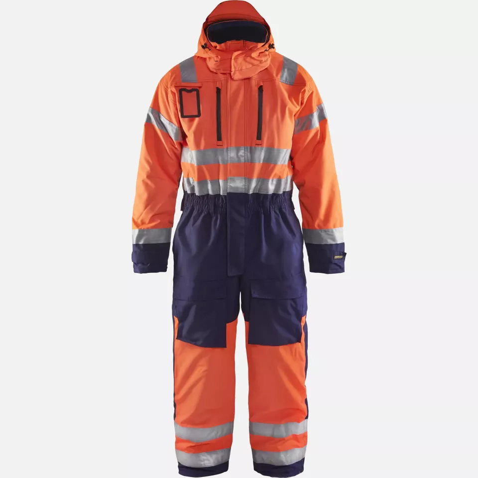 Blaklader 676319775389, High Vis Winter Coverall, Orange/Navy, image 1, gallery thumbnail