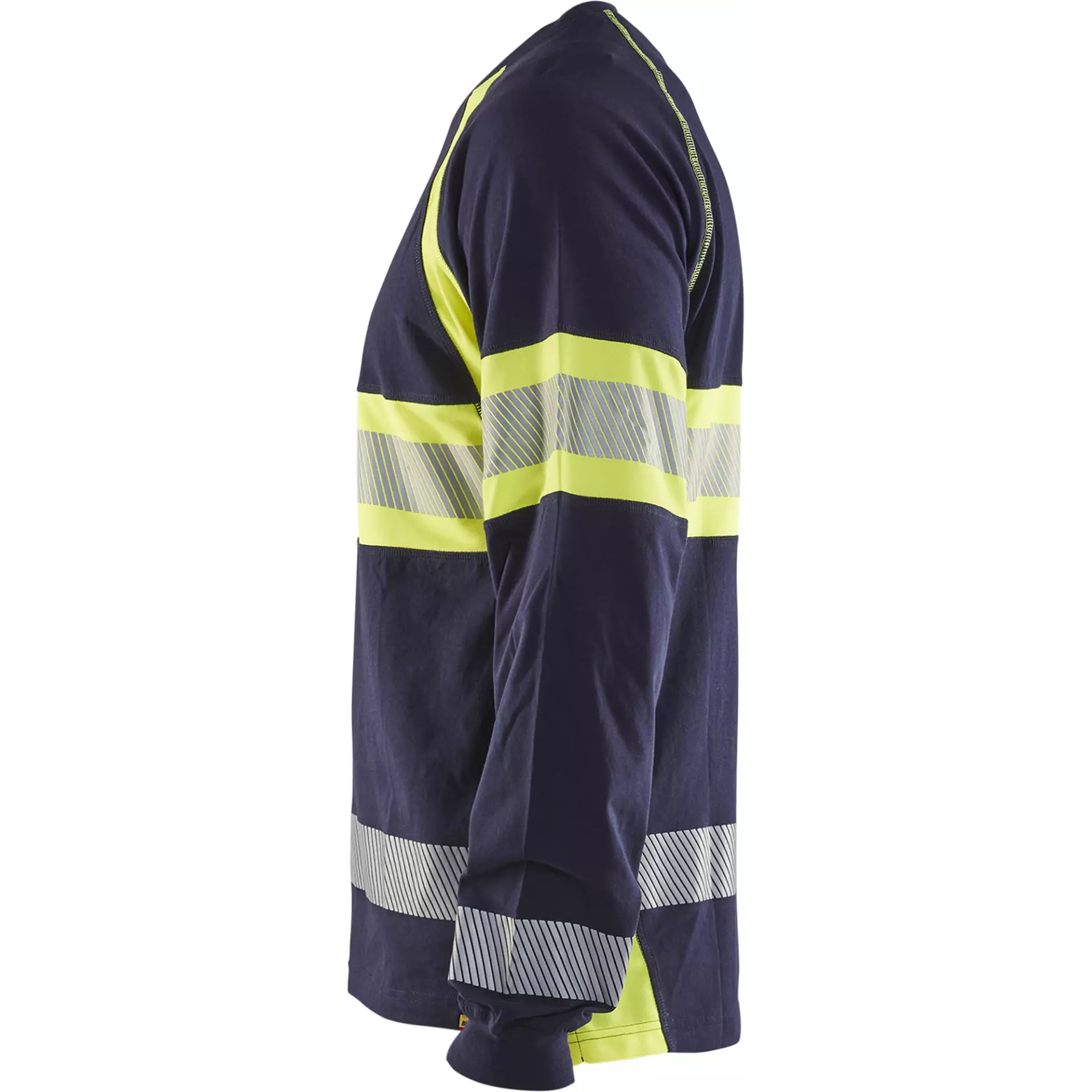 Blaklader 351010308833, High Vis Long Sleeve Shirt, Navy Blue/Yellow, image 3