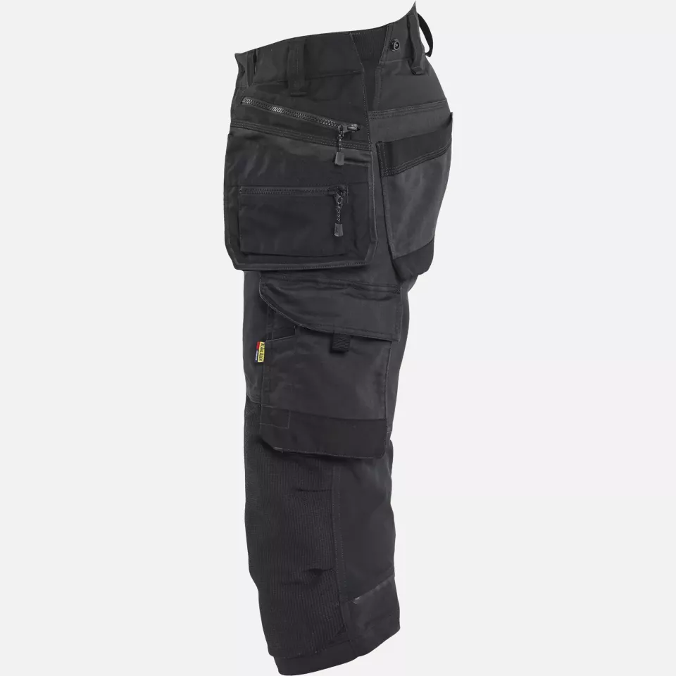 Blaklader 197711499999, STRIKER Stretch Pirate Shorts, Black/Black, image 3, gallery thumbnail