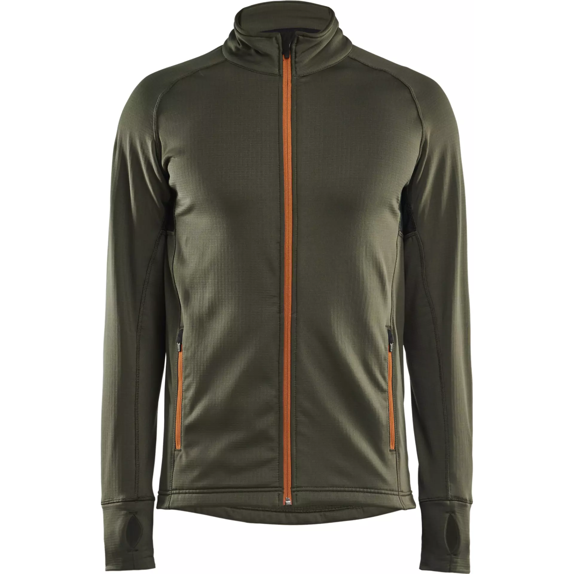 Blåkläder 473525394240, STRIKER Fleece Jacket, Forest Green/Rust, image 1