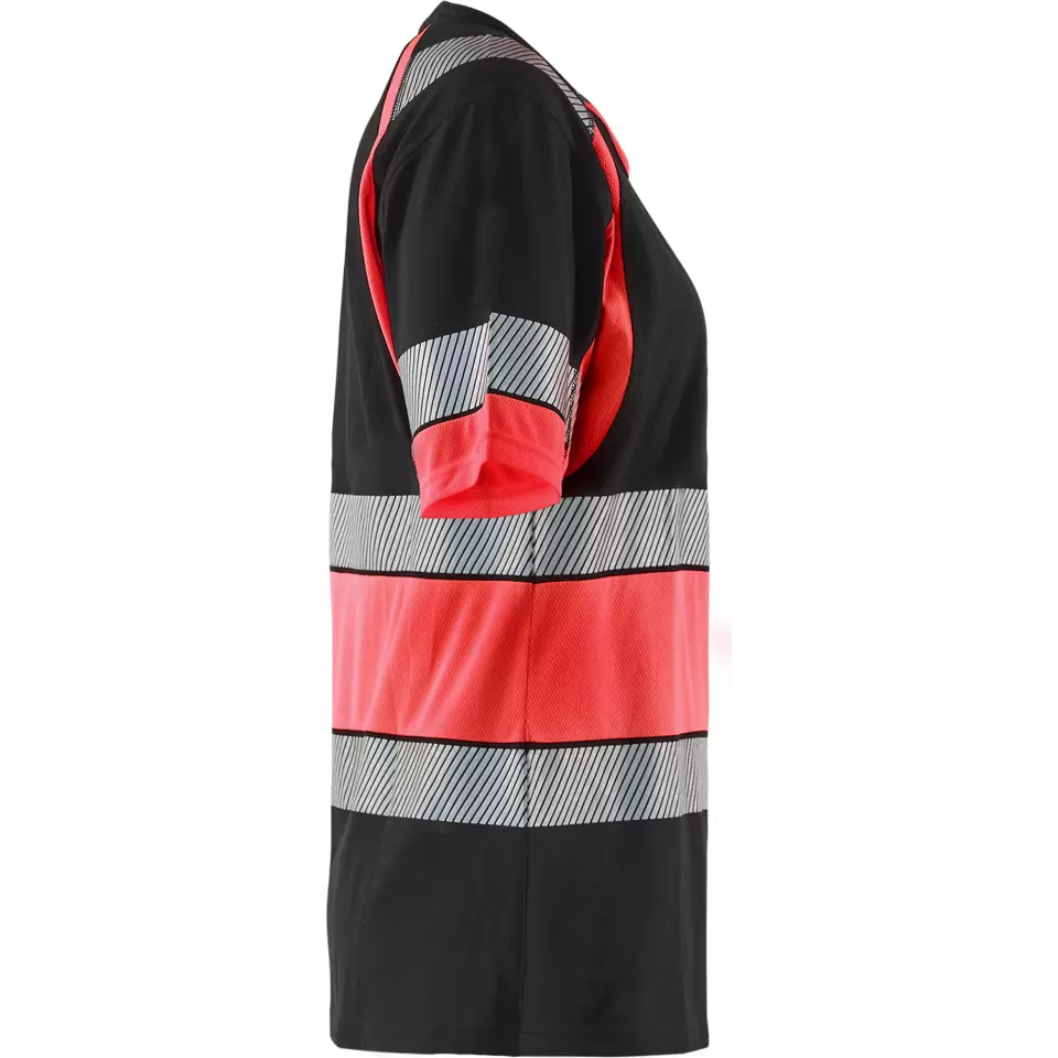 Blåkläder 341010309955, High Vis Women's T-Shirt, Black/High Vis Red, image 2, gallery thumbnail