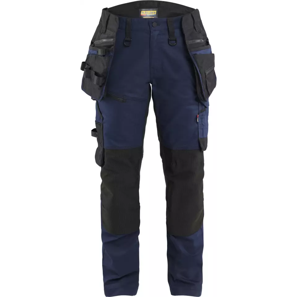 Blaklader 717011498699, STRIKER Ladies' Stretch Craftsman Work Trousers, Dark Navy Blue/Black, image 1, gallery thumbnail