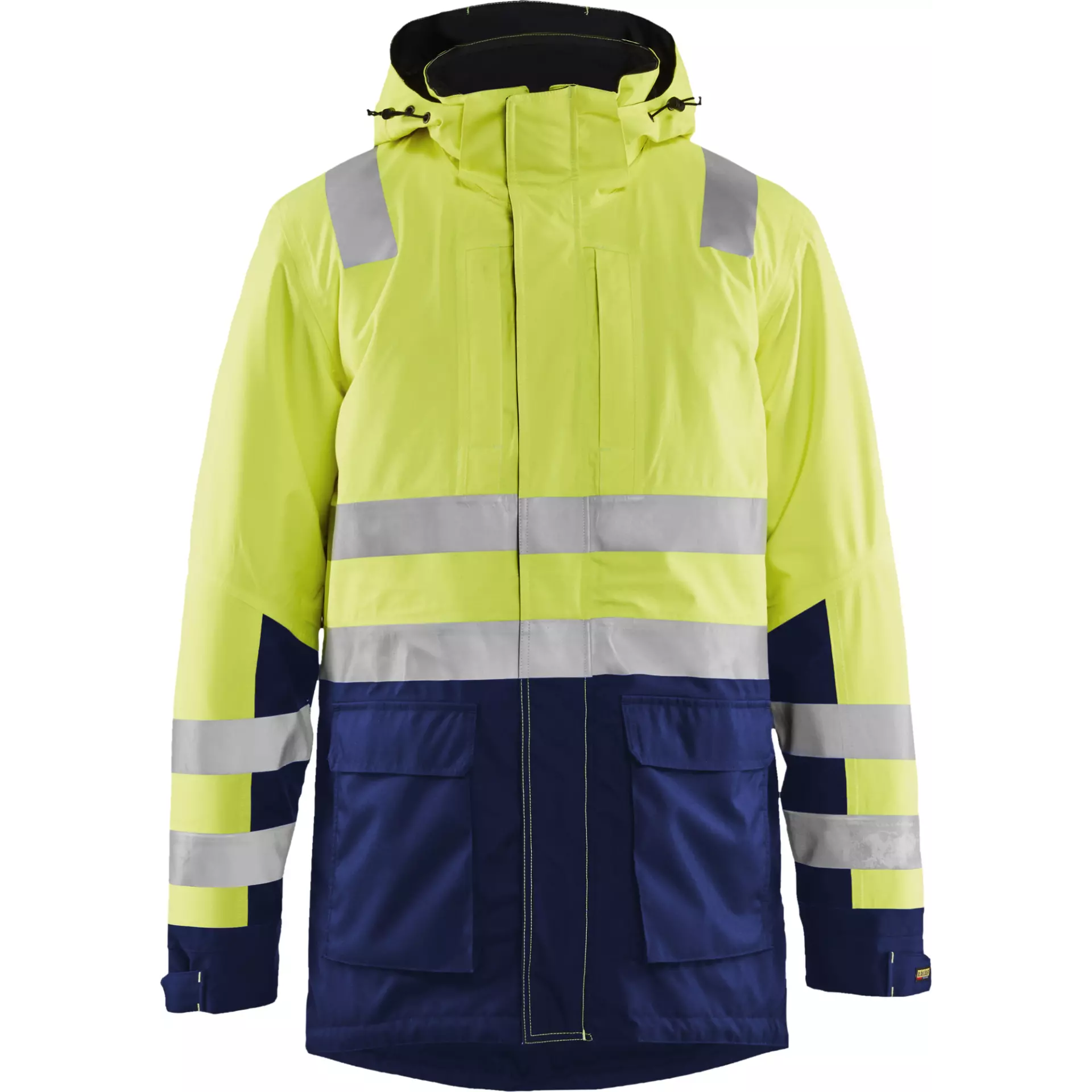 Blaklader 449519873389, High Vis Winter Parka, Yellow/Navy Blue, image 1