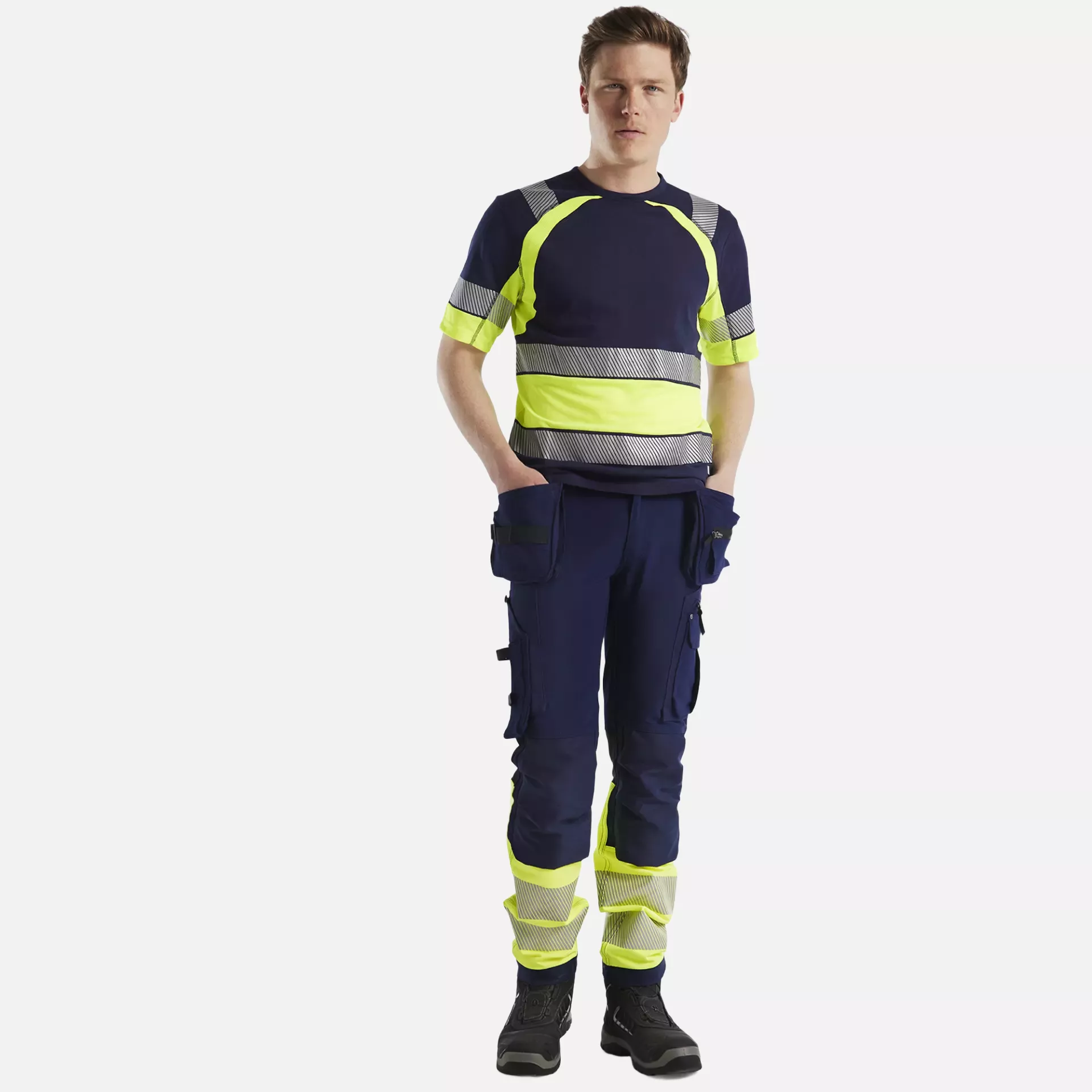 Blaklader 342110308833, High Vis T-Shirt, Marineblau/Gelb, image 5