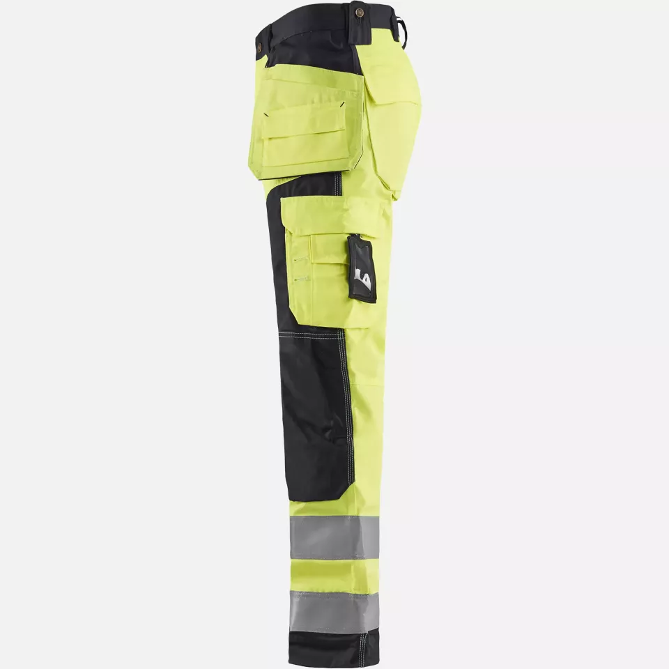 Blaklader 156818113399, High Vis Craftsman Work Trousers, Yellow/Black, image 3, gallery thumbnail