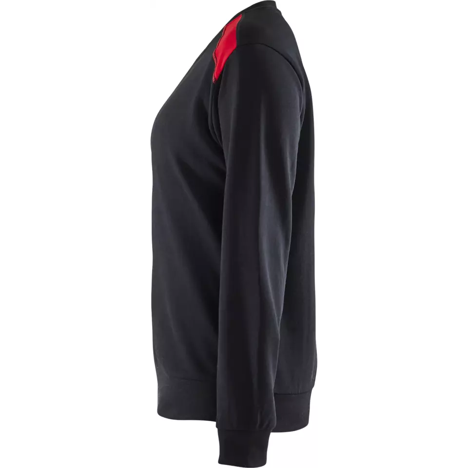Blåkläder 340811589956, Women's Sweatshirt, Black/Red, image 3, gallery thumbnail