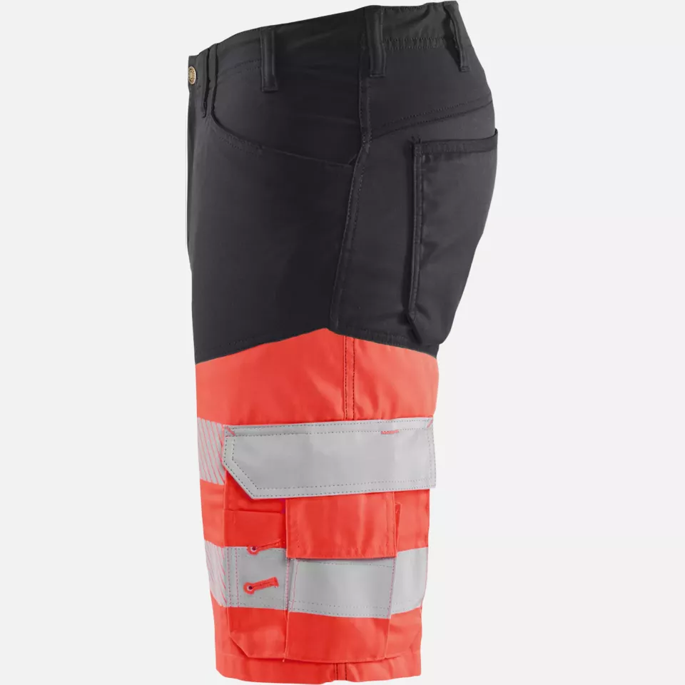 Blaklader 154118119955, High Vis Stretch Shorts, Black/High Vis Red, image 3, gallery thumbnail