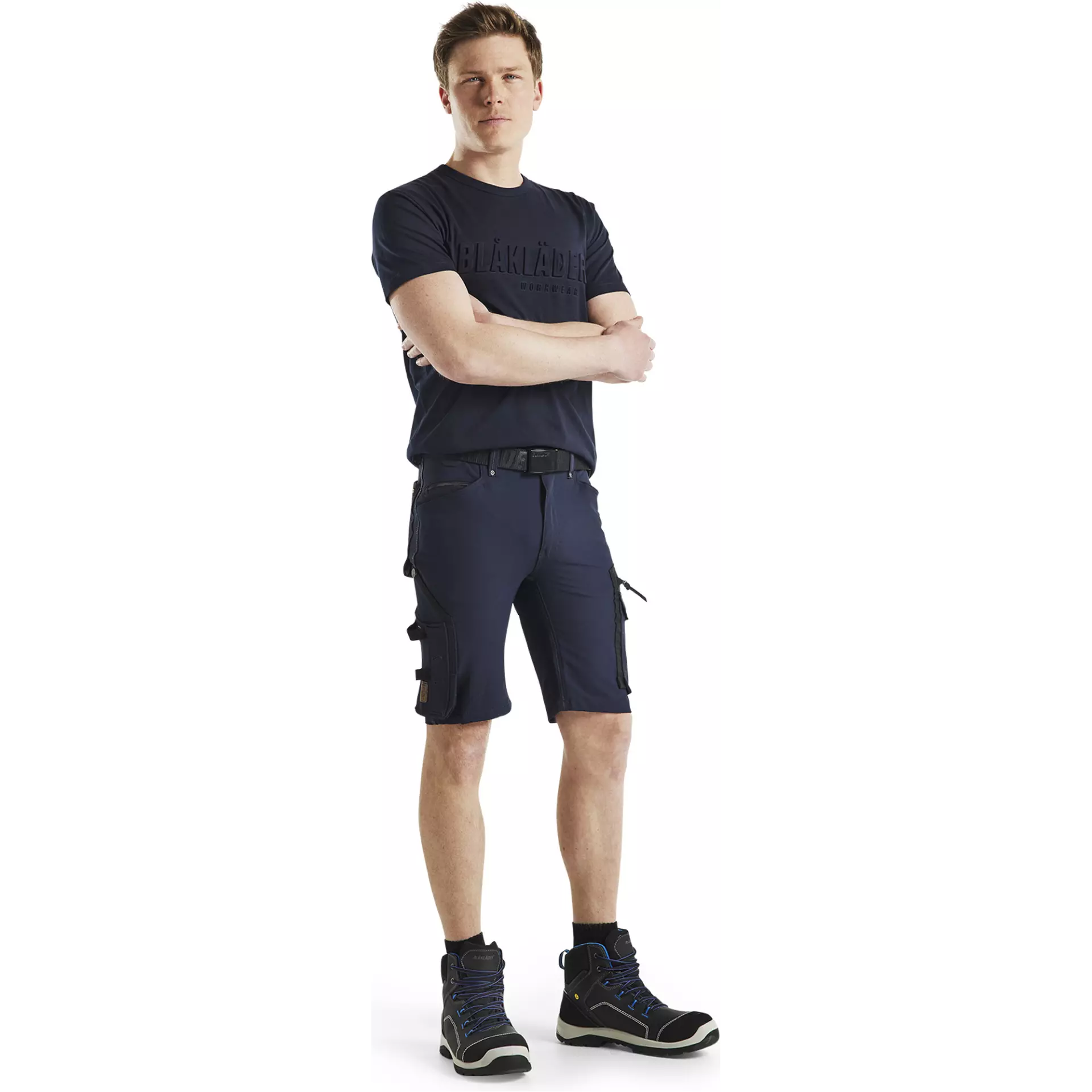 Blåkläder 198716448699, X1900 4-Way Stretch Craftsmen Shorts, Dark Navy/Black, image 5