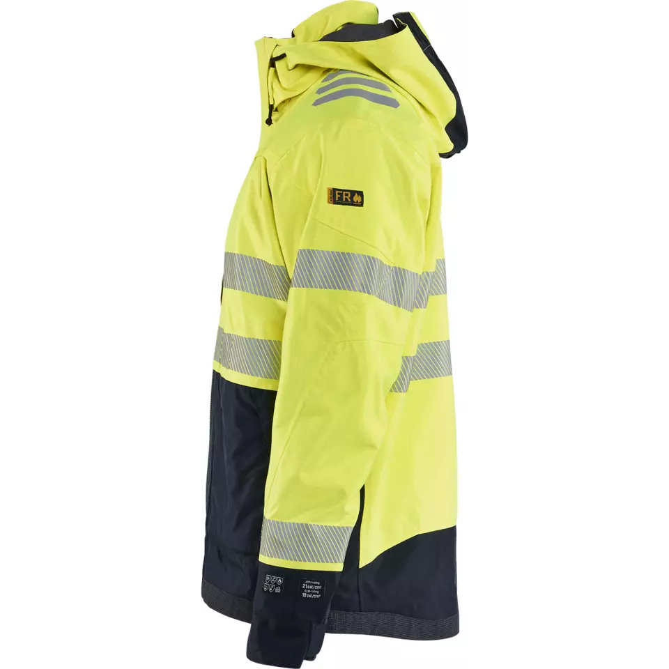 Blåkläder 408815323389, Multinorm Shell Jacket, Yellow/Navy Blue, image 3, gallery thumbnail