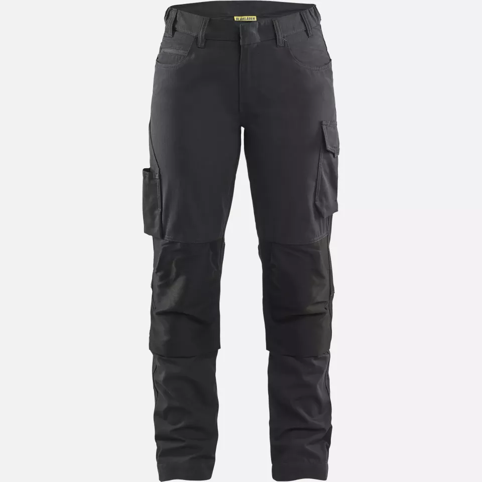 Blaklader 719513309998, Ladies Stretch Work Trousers, Black/Dark Grey, image 1, gallery thumbnail