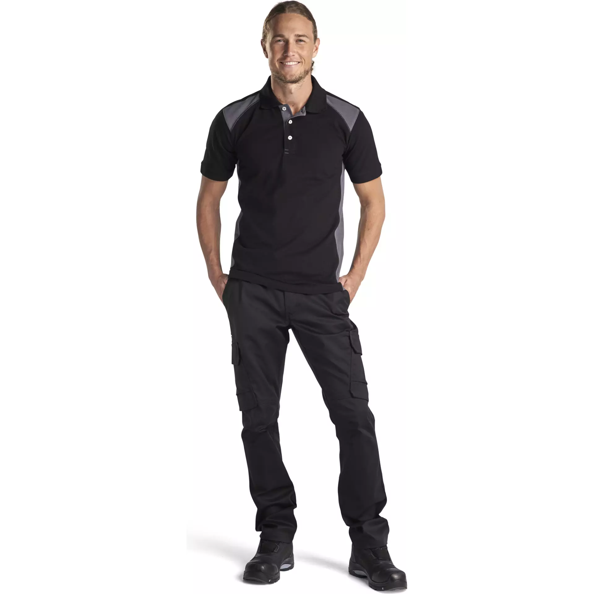 Blaklader 332410509996, Polo Shirt, Black/Medium Grey, image 5