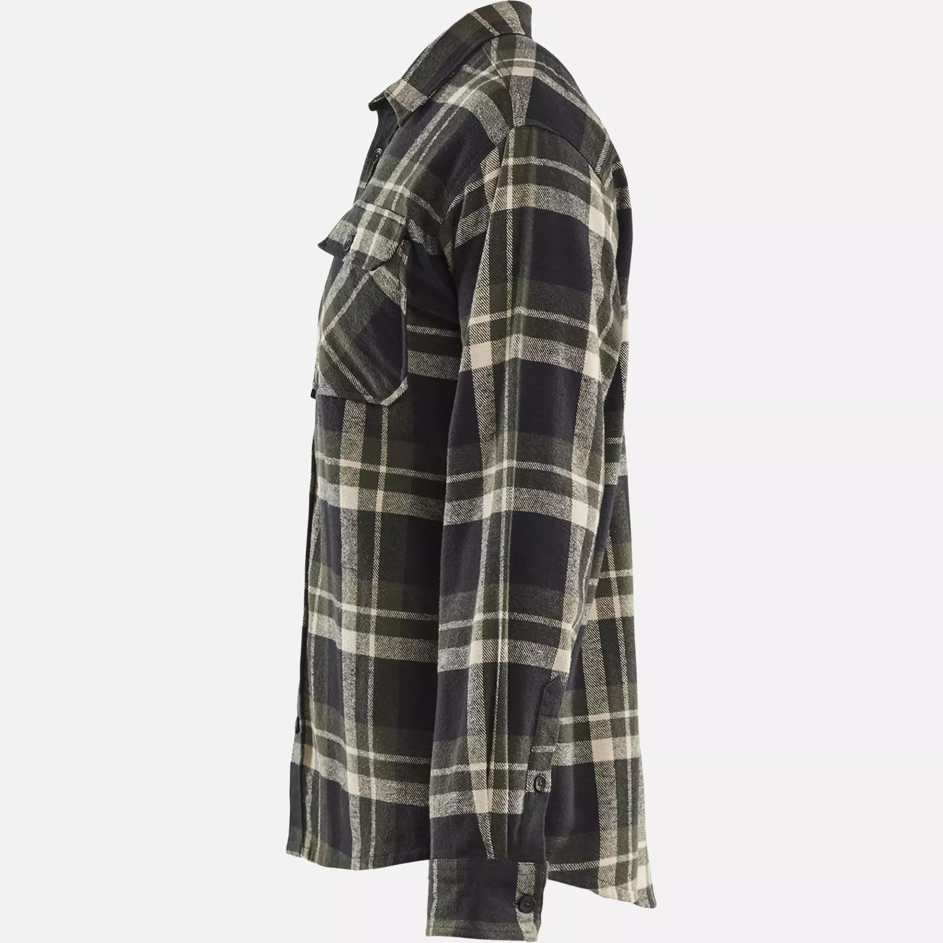 Blaklader 328811684298, Flannel Shirt, Forest Green/Black, image 3