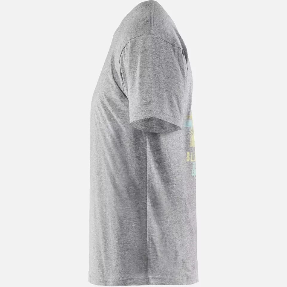 Blaklader 941910439000, Blaklader Beach Club T-Shirt, Grey Melange, image 3, gallery thumbnail
