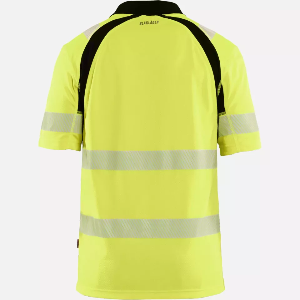 Blaklader 359510133399, High Vis UV Protection Polo Shirt, Yellow/Black, image 4, gallery thumbnail