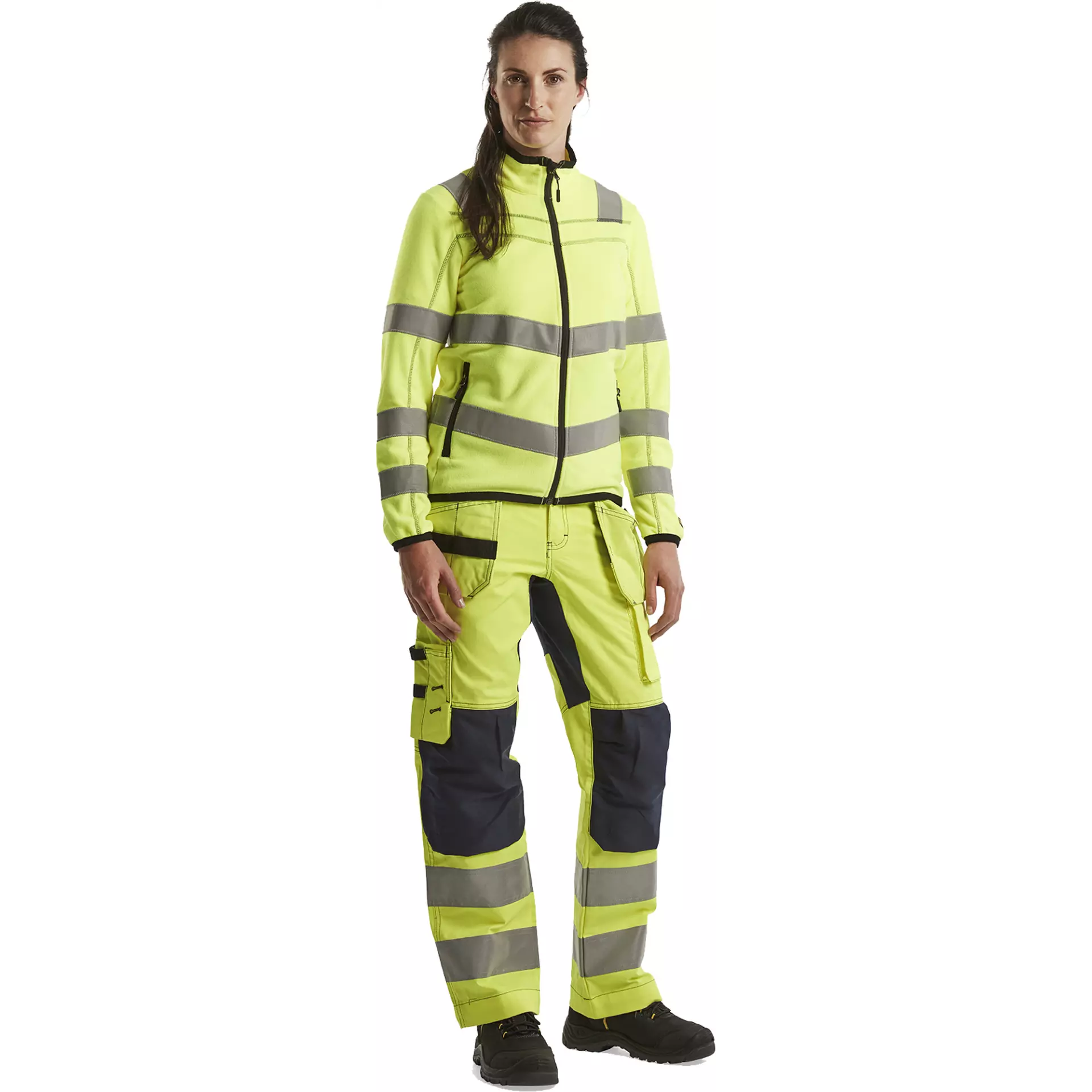 Blaklader 496610103300, High Vis Ladies Microfleece Jacket, Yellow, image 5