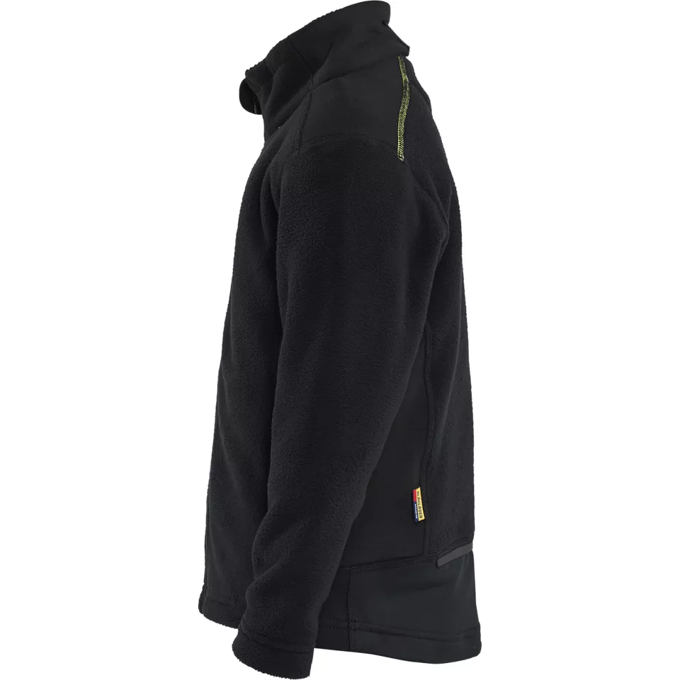 Blaklader 520610109933, Kids Microfleece Pullover, Black/High Vis Yellow, image 3, gallery thumbnail
