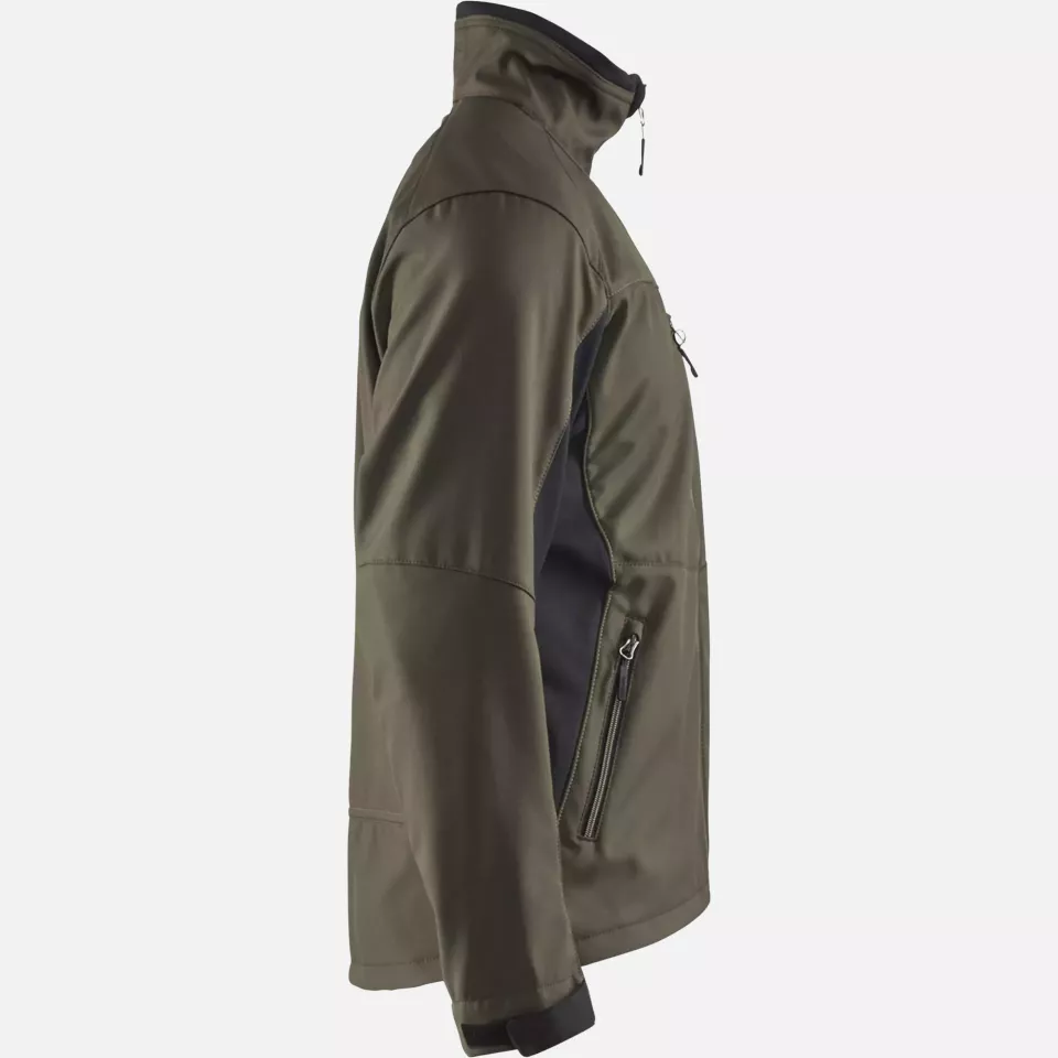 Blaklader 495025164599, Softshell Jacket, Dark Olive Green/Black, image 2, gallery thumbnail