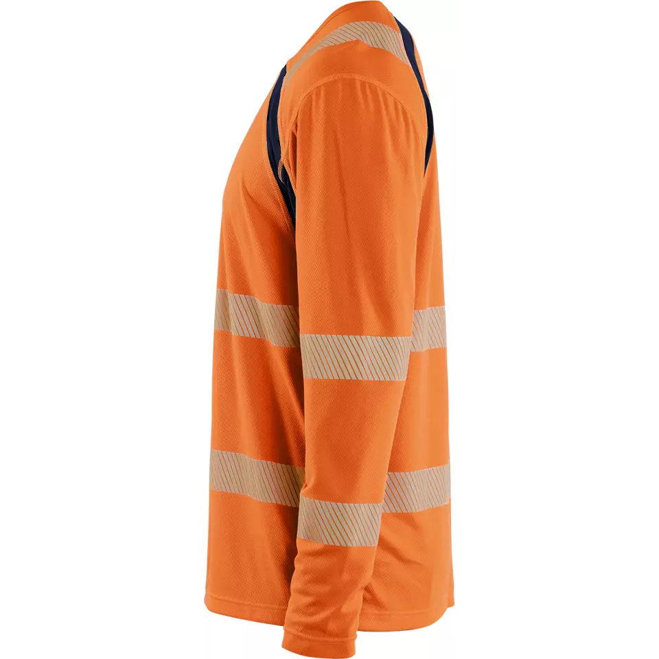 Blåkläder 359910135389, High Vis UV Schutz Langarmshirt, Orange/Marineblau, image 3, gallery thumbnail