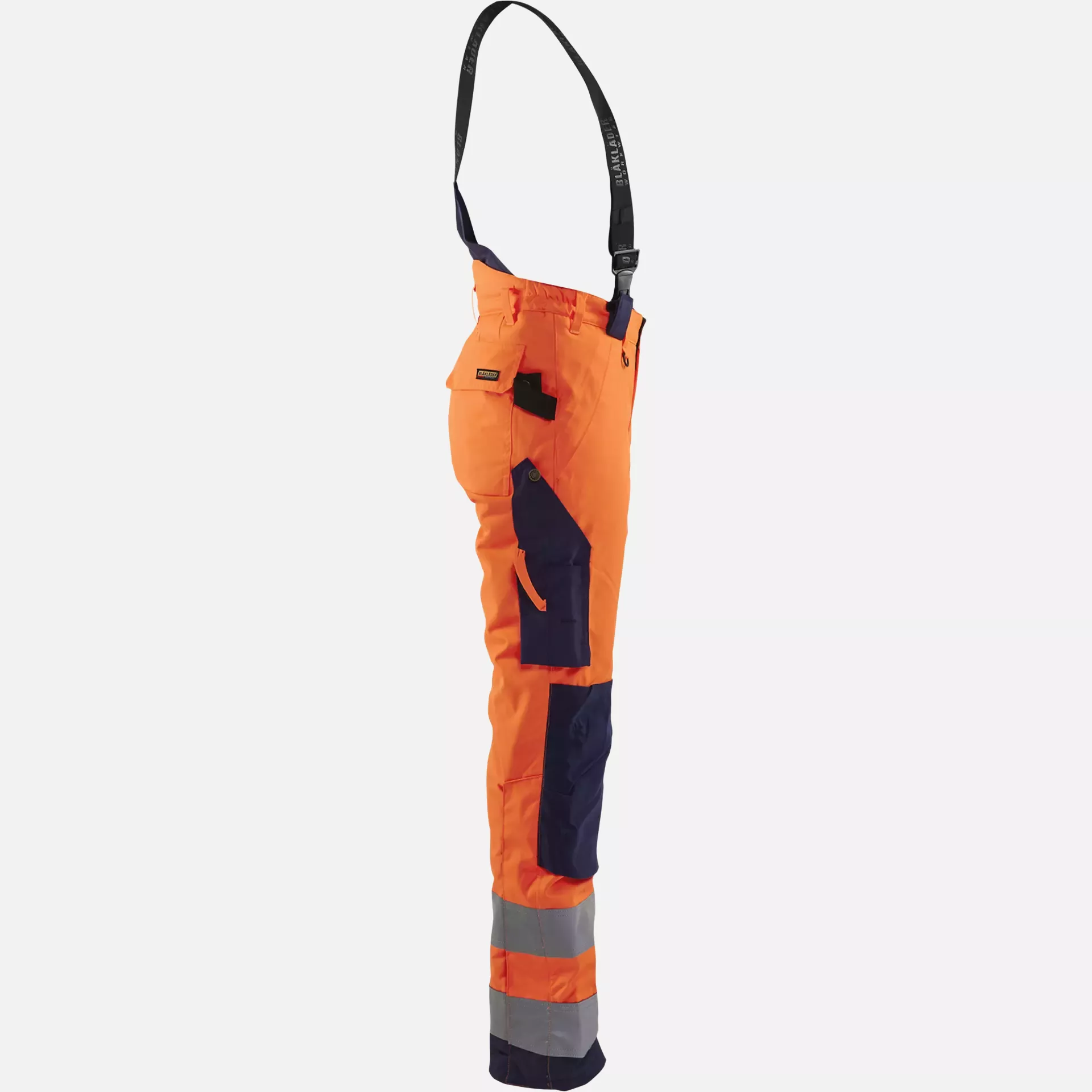 Blaklader 788519775389, High Vis Ladies Winter Work Trousers, Orange/Navy Blue, image 2