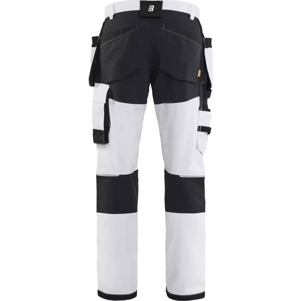 Blåkläder 177018321099, Stretch Painters Trousers, White/Black, image 4, gallery thumbnail