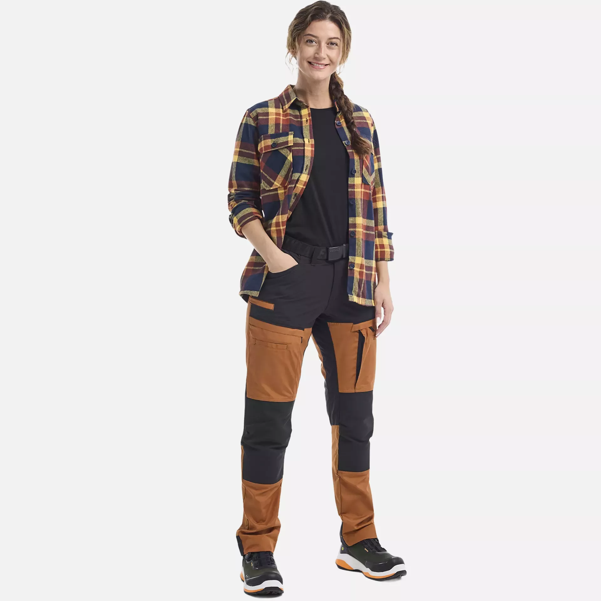 Blaklader 716618454099, Women's Stretch Service Trousers, Rust/Black, image 4