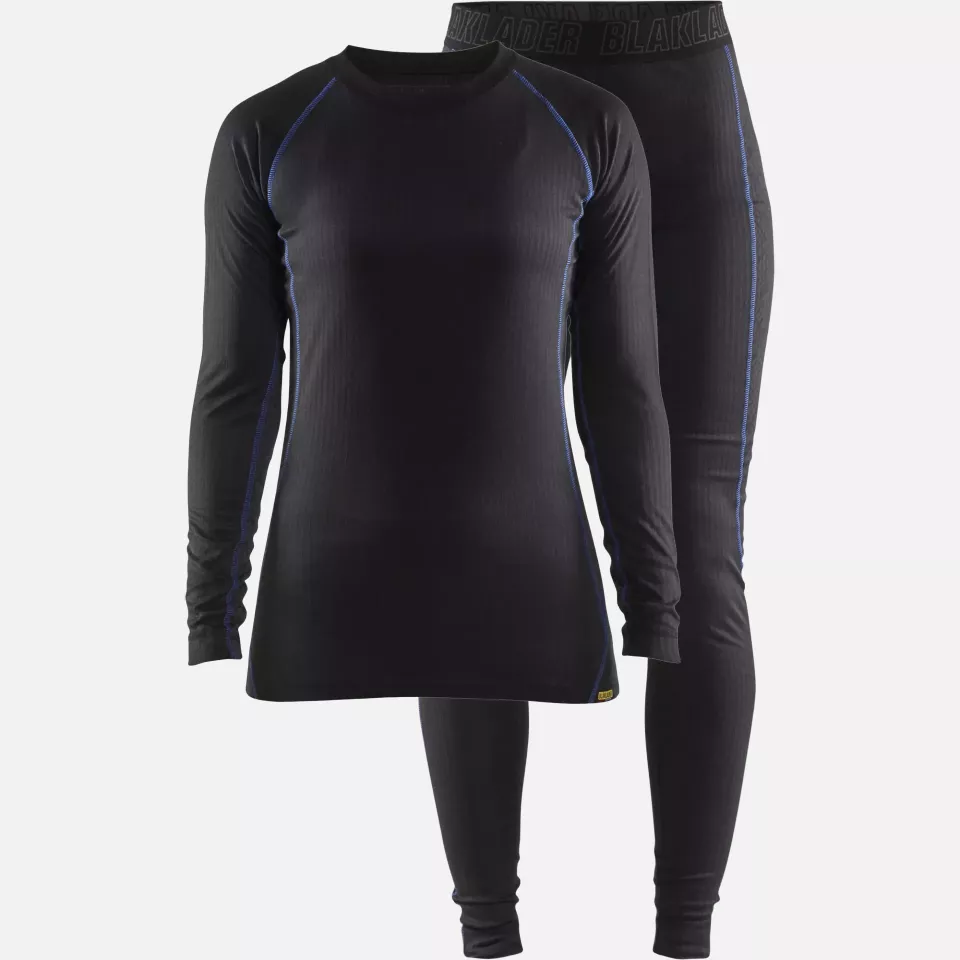Blaklader 720217079985, Damen Light Unterwäsche Set, Schwarz/Kornblau, image 1, gallery thumbnail