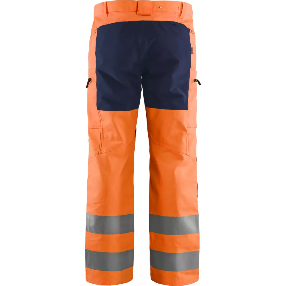 Blåkläder 158518115389, High Vis Stretch Work Pants, Orange/Navy Blue, image 3, gallery thumbnail