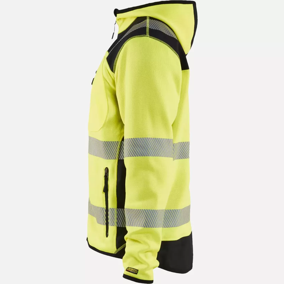 Blaklader 492321203399, High Vis Knitted Jacket, Yellow/Black, image 3, gallery thumbnail