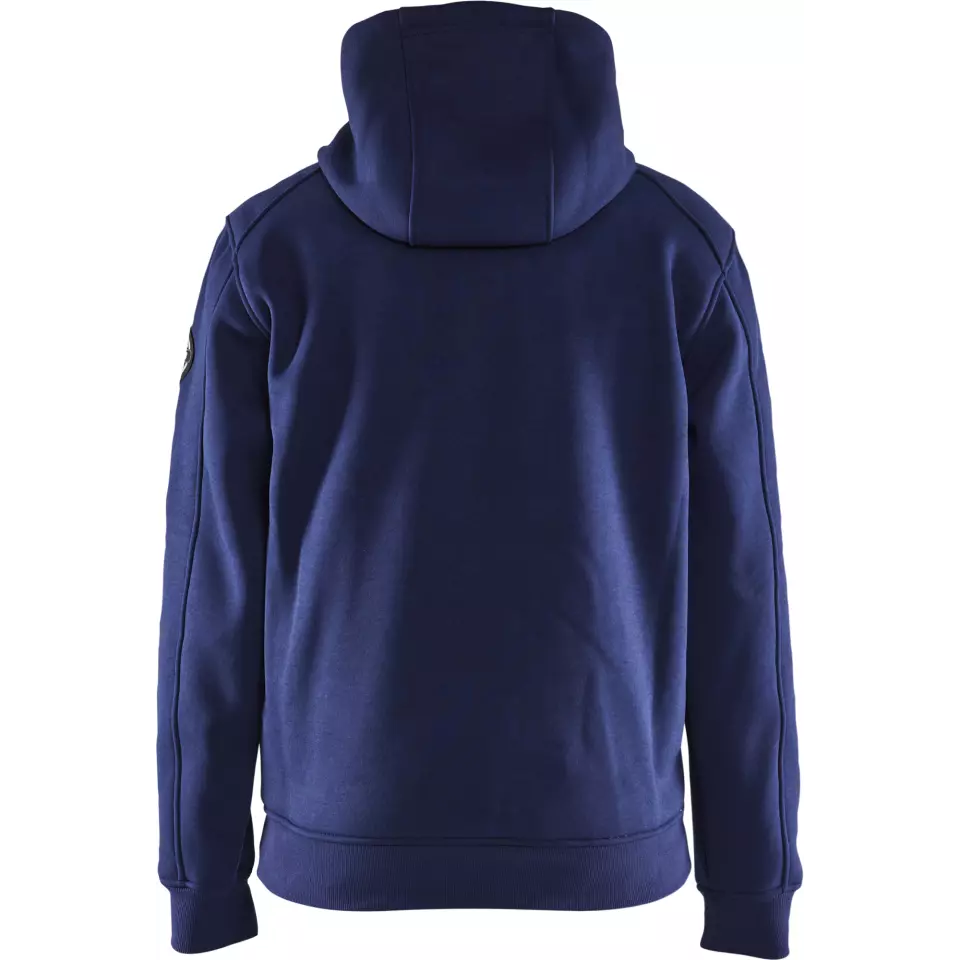 Blåkläder 493325148900, Pile Lined Hooded Sweatshirt, Navy Blue, image 4, gallery thumbnail