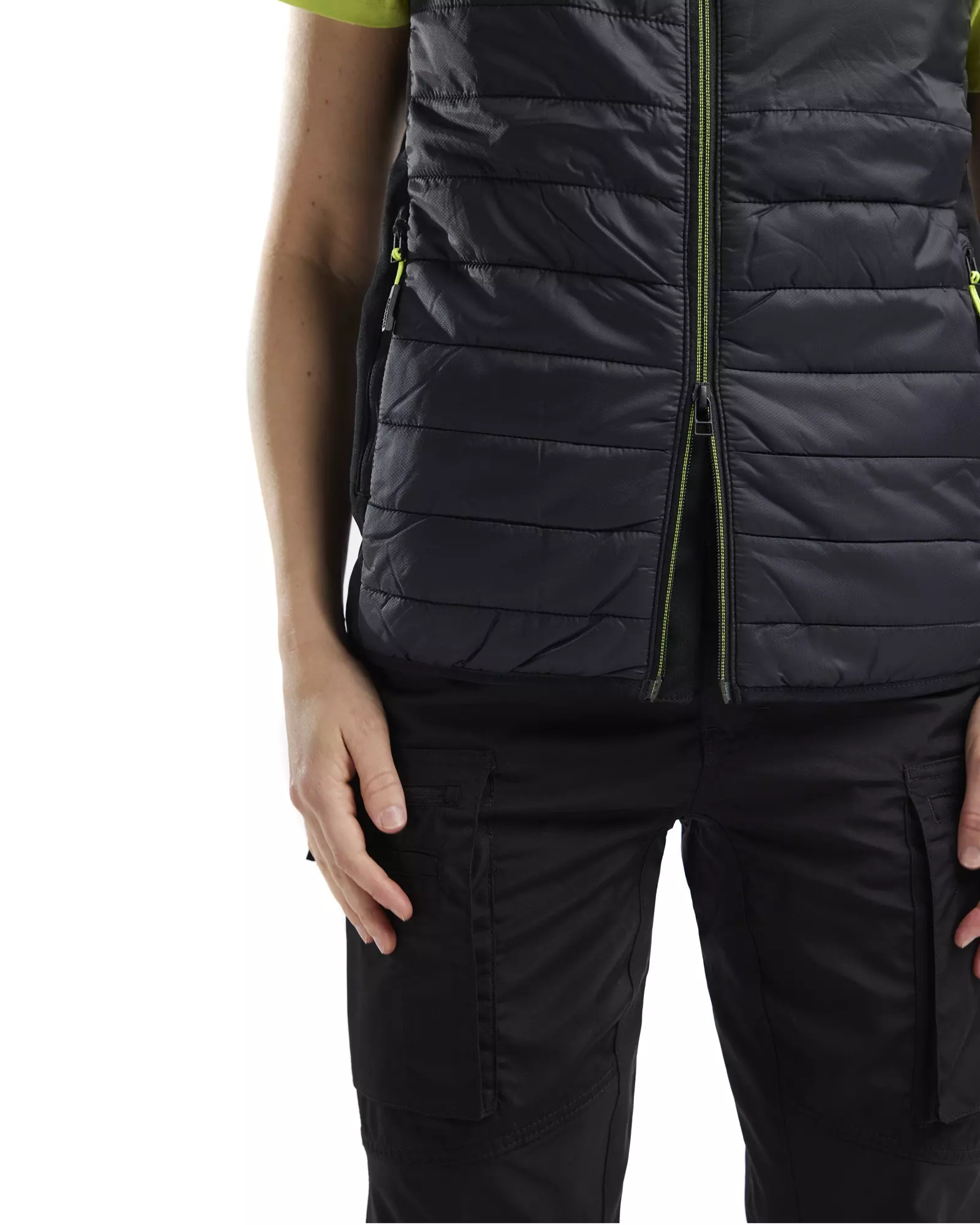 Blaklader 386420309933, Damen Gefütterte Weste, Schwarz/Gelb, image 6