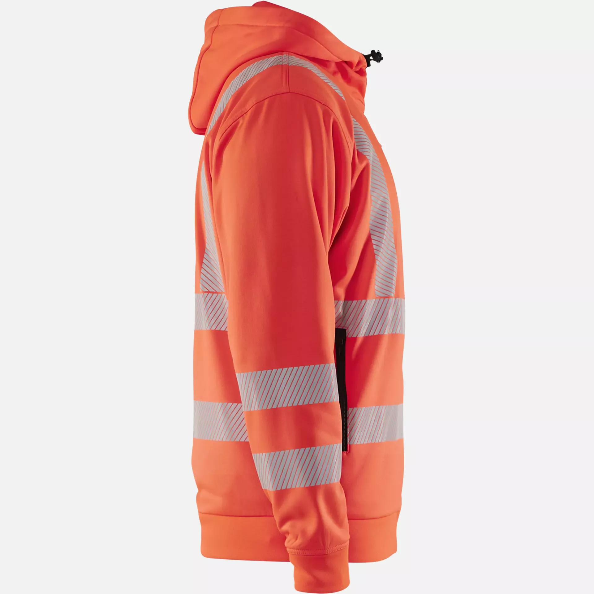 Blaklader 356525385500, High Vis Hooded Sweatshirt with Zip, Red, image 3