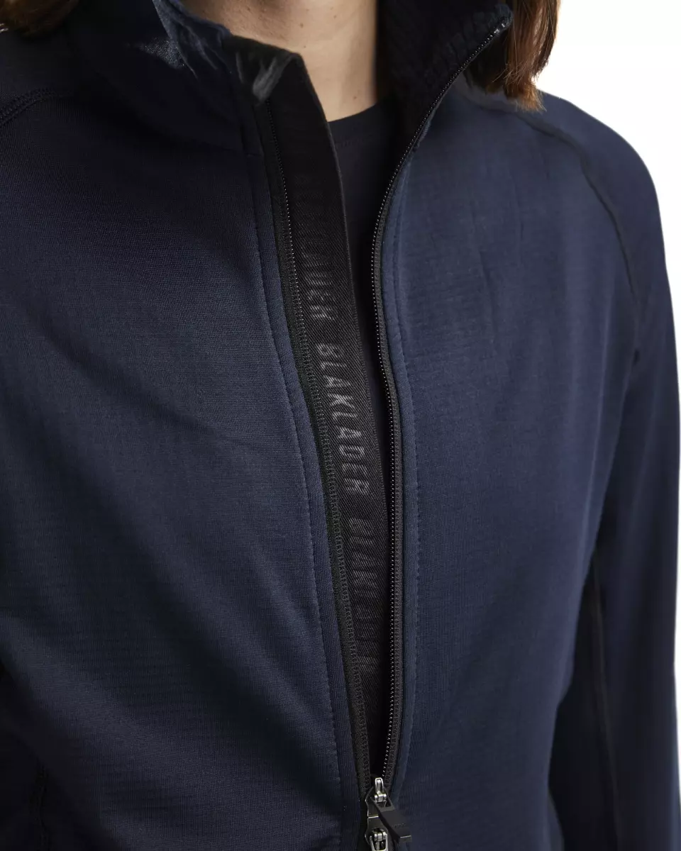 Blåkläder 474525398600, STRIKER Women's Fleece Jacket, Dark Navy Blue, image 6, gallery thumbnail