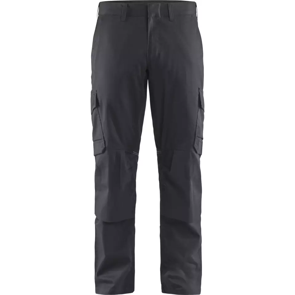 Blaklader 144818329699, Industry Stretch Work Trousers with Knee Pad Pockets, Medium Grey/Black, image 1, gallery thumbnail