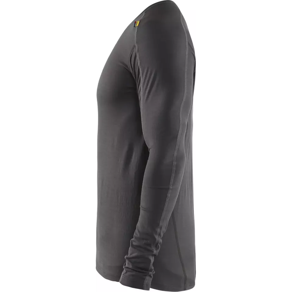 Blåkläder 479917349835, XLIGHT Merino Wool Undershirt, Dark Grey/Yellow, image 3, gallery thumbnail