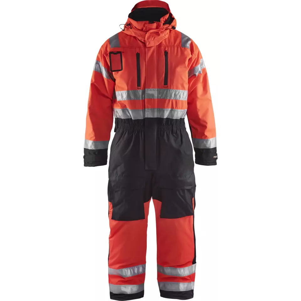 Blåkläder 676319775599, High Vis Winter Coverall, Red/Black, image 1, gallery thumbnail