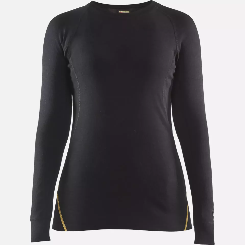 Blaklader 721310759900, Women's Merino Wool Flame Resistant Thermal Shirt, Black, image 1, gallery thumbnail